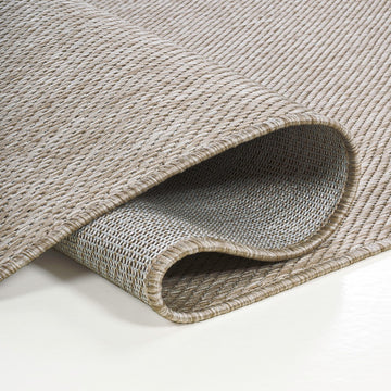 Miles Modern Minimalist Radius Corner Solid Indoor/Outdoor Area Rug